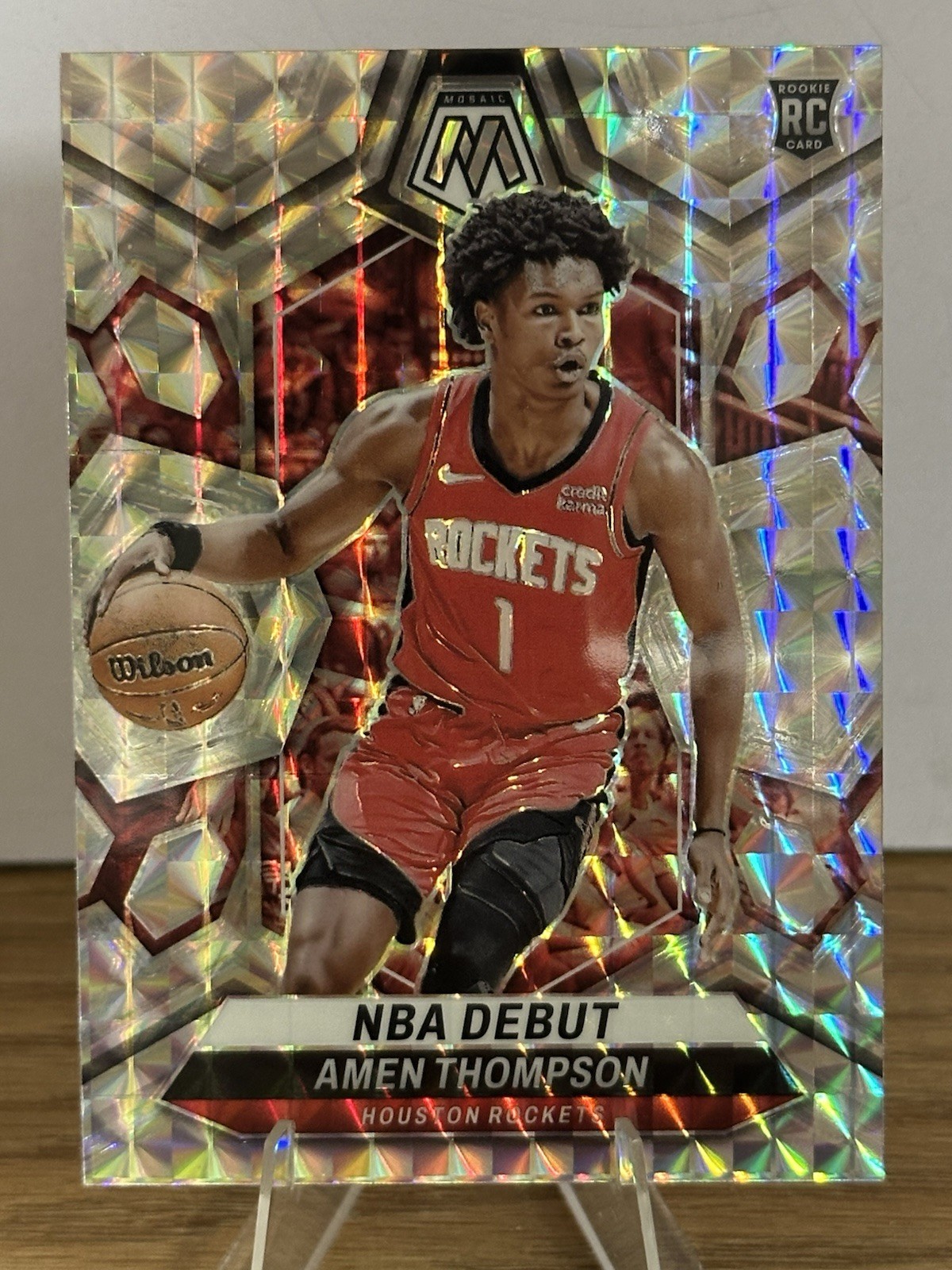 2023-24 Panini Mosaic NBA Debut Amen Thompson #269 Silver Prizm (RC)