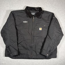 Carhartt Detroit Jacket Mens 3XL Black Blanket Lined Duck Canvas Full Zip 103828