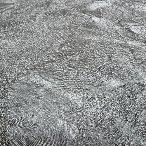 Dark Gray silver metallic faux distressed crumpled plaster textured Wallpaper 3D - Picture 3 of 14