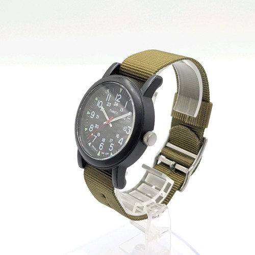 TIMEX Camper Quartz Watch Unisex Military Vintage 80s 90s Green Black - Picture 3 of 11