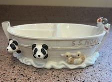 Lenox Noah  s Ark S.S. Noah Divided Baby Feeding Bowl Ceramic Vintage Panda Ducks
