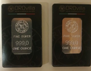 999 Silberbarren Mario Villa Blume der Prägung 1 1 Unze