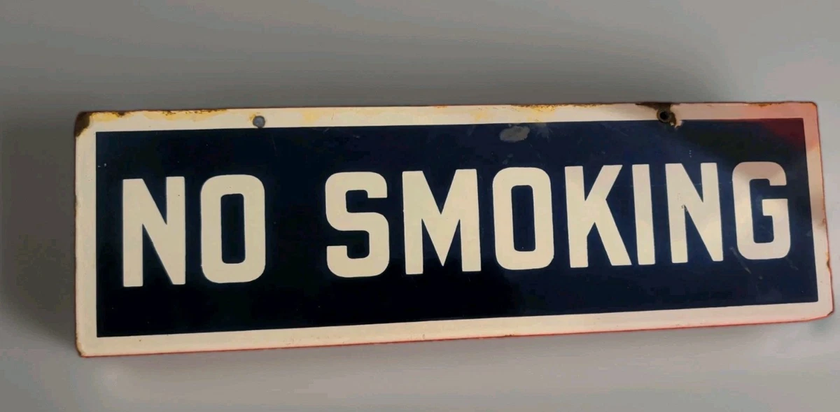 Vintage No Smoking Sign In Original Advertising Signs (1930-1969 Vintage No Smoking Sign In Original Advertising Signs (1930-1969