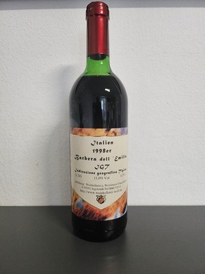 1998 Barbera dell'Emilia IGT Italien Rotwein ungeöffnet Sammlerflasche 0,75 L