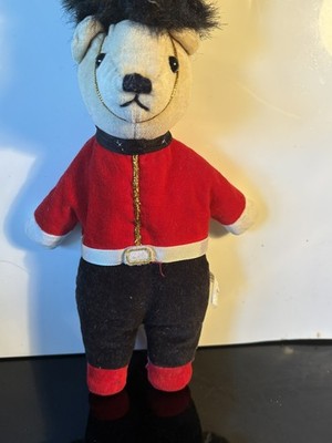 Vintage The Velveteen Bean Bear Co British Royal Guardsman Buckingham Palace 10 Zoll
