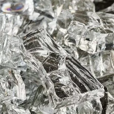 10 Lbs. of White Cloud 1/2 In. Reflective Fire Glass