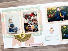 Easter Scrapbook Pages, Easter Pages, Premade Easter Layouts, Premade Pages