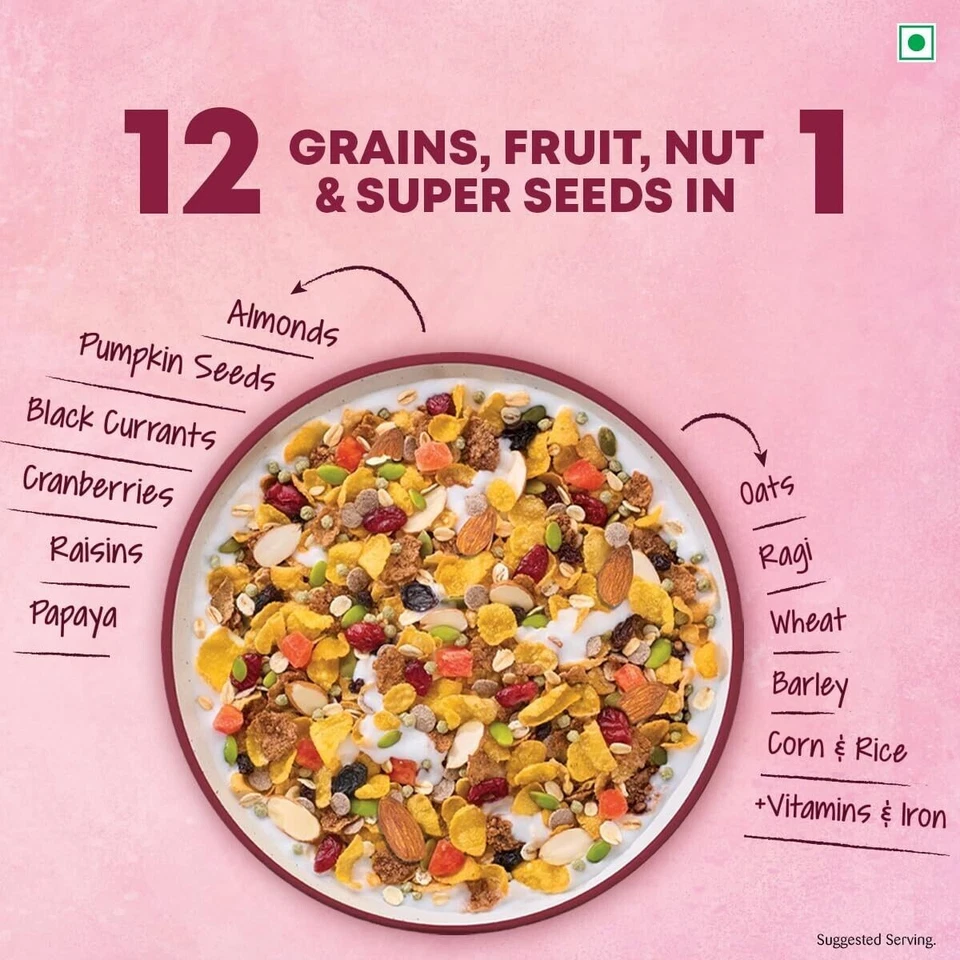 Kellogg's Müsli Frucht Nuss & Samen - 12 in 1 Power Breakfast, 750 g... - Bild 4 von 4