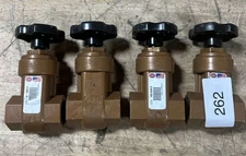 kbi Gate Valve 3/4 Female Threaded Handwheel Lot of 4 Brown Plastic GVL-0750-E