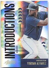 2020 Panini Absolute #INT14 Yordan Alvarez Introductions Spectrum Blue