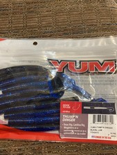 Yum Lures YTHD673 Thumpn' Dinger Fishing Bait, Black/Blue Laminate, 6"