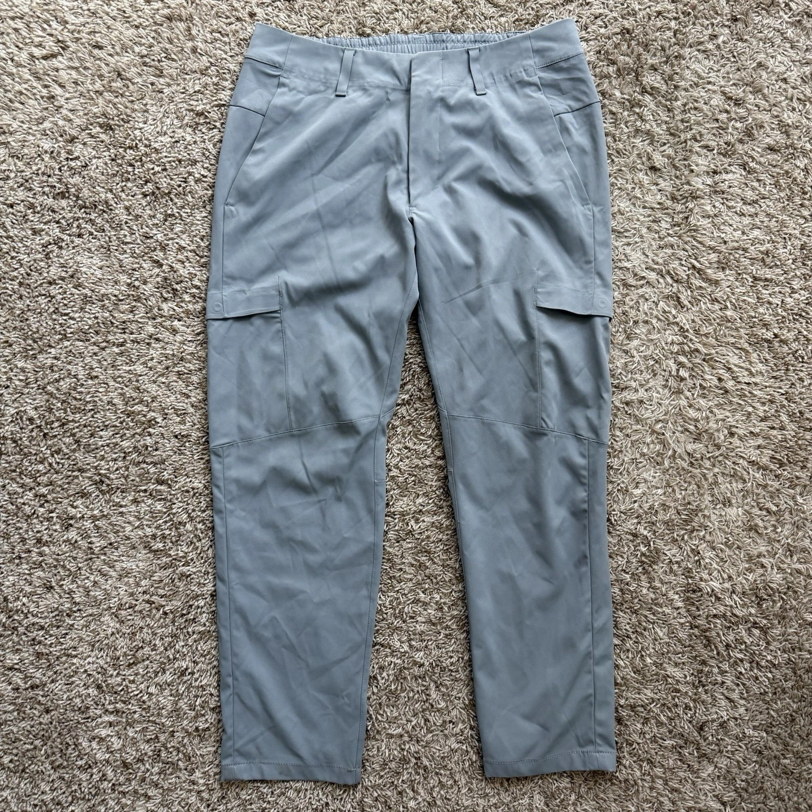 Lululemon Pants Men’s 32 Rhino Gray Fixed Waist Cargo Elastic Tech Performance