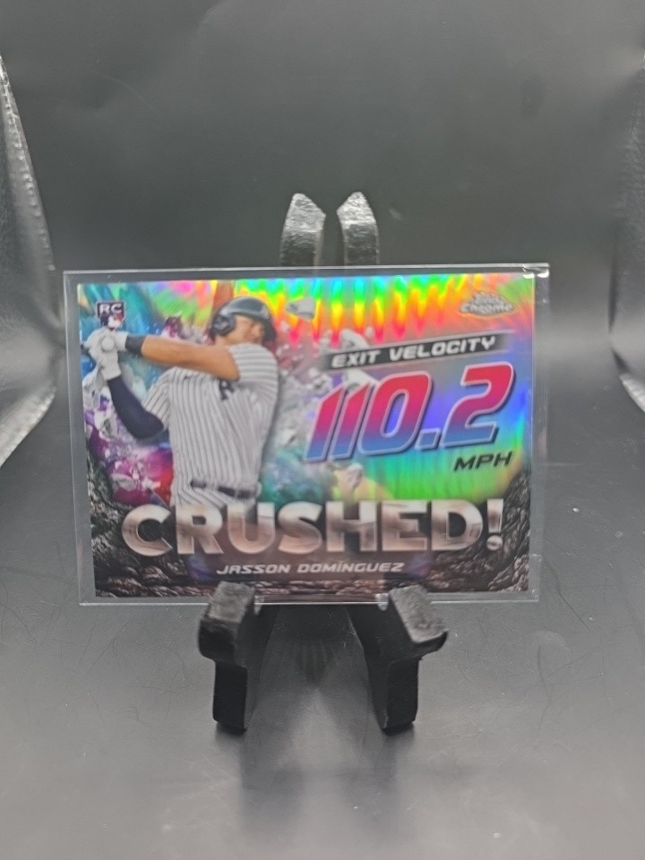 2024 Topps Chrome Update Series - Crushed! Jasson Dominguez #CR-3 Rookie RC