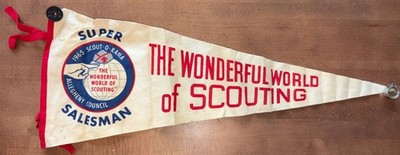 Vtg 1965 Scout-O-Rama Allegheny Council BSA Boy Scouts America Salesman Pennant