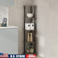 5 Tier Corner Display Rack Easy Assembly Storage Shelf Organizer Home Decor New