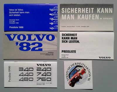 Volvo: 5 Preislisten Deutschland  + Aufkleber