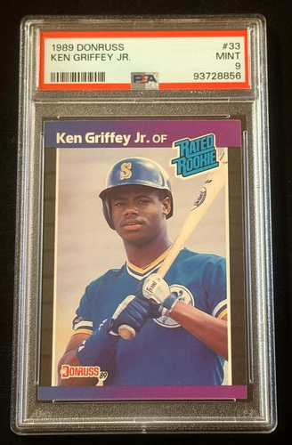 1989 DONRUSS #33 KEN GRIFFEY JR. PSA 9 ROOKIE CENTERED NEWLY GRADED