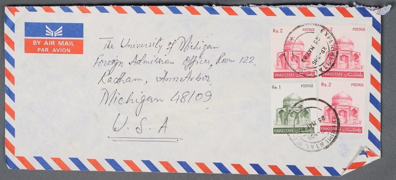 MayfairStamps Pakistan 1982 to Ann Arbor MI Air Mail Cover aax_97977