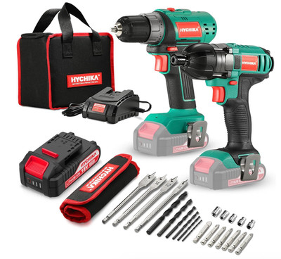 Juego De Taladros Inalambricos Combo 20 Volt Impact Impacto 2 Set Herramientas