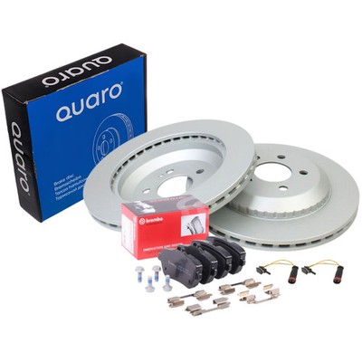 BREMBO Bremsbeläge WAKO + QUARO 320mm Bremsscheiben Set Hinten für MERCEDES W222