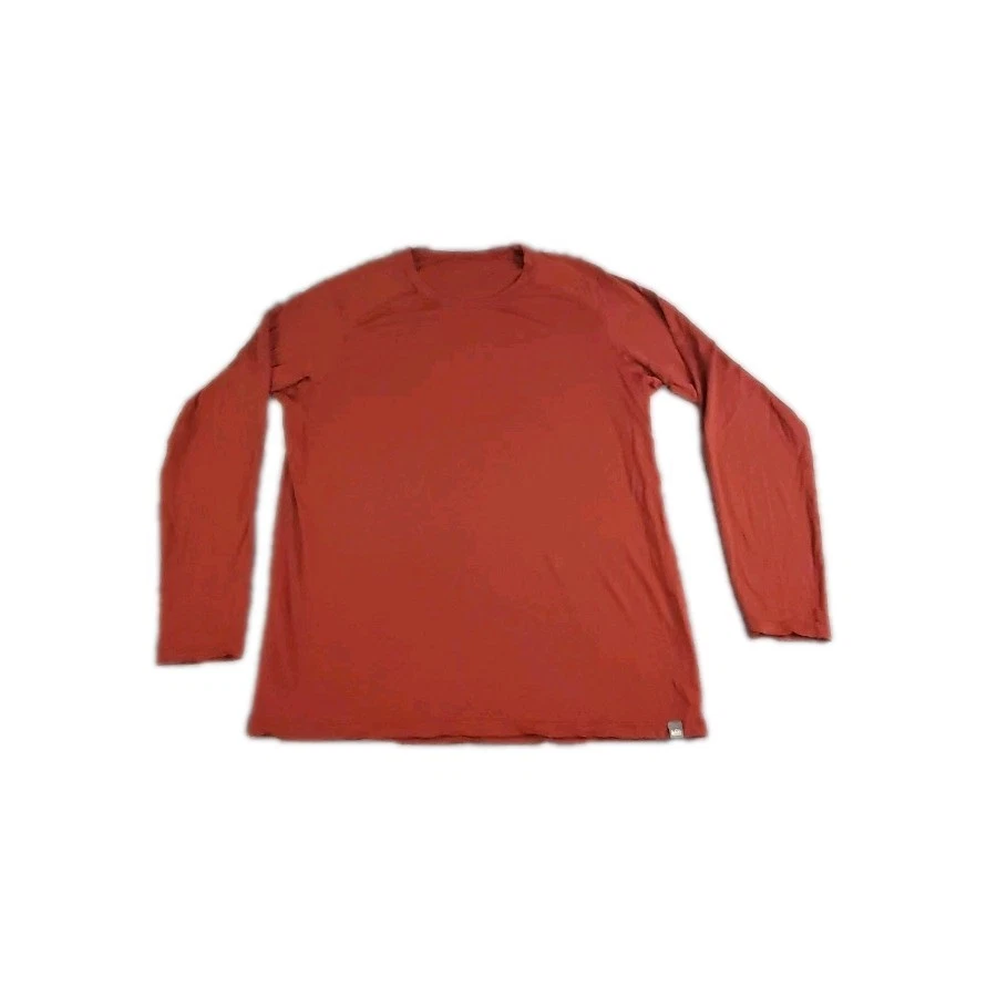 REI Co-op Men's XL 100% Merino Wool Long Sleeve Base Layer Crew Maroon Burgundy
