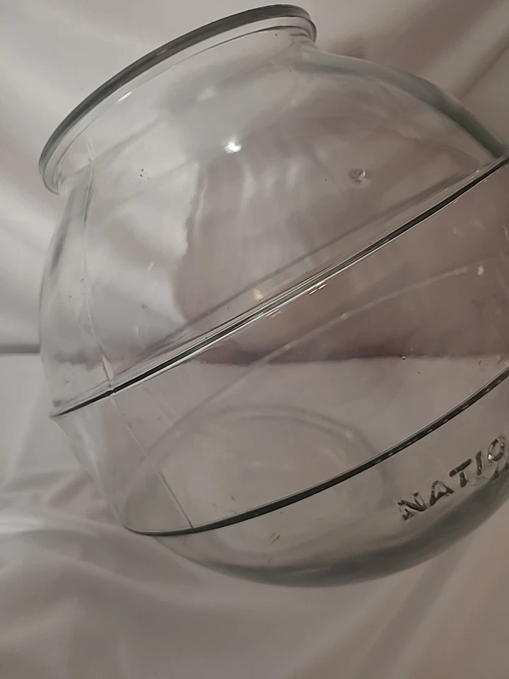 Antiguo tarro de vidrio NATIONAL BISCUIT CO encimera tienda exhibición panaderos Uneeda Foto 3 de 4