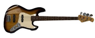 WESTFIELD 4 String Electric Bass Guitar Sunburst Jazz Style Gig Bag K25