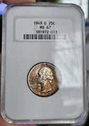 1949-D Washington Silver Quarter MS67 - NGC Old Fatty Holder
