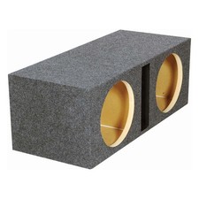 3.2 ft  PORTED HEAVY-DUTY SUB ENCLOSURE w/ 1  MDF BAFFLE for DUAL 12  SUBWOOFERS
