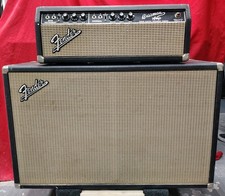 FENDER 1964 BASSMAN HEAD AND CAB SERIAL NUMBER A01022 OVERALL GOOD CONDITION.