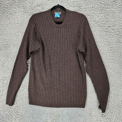 Banana Republic Sweater Mens Large Brown 100% Merino Wool Long Sleeve  Pullover