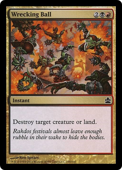 WRECKING BALL x1 mtg NM Commander 2011 Common 1 Cards