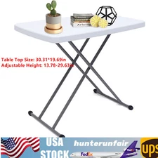 Portable Indoor Outdoor Folding Table Picnic Adjustable Height Camping Table