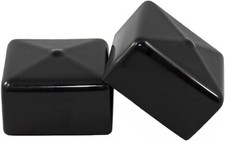 Made in USA 2β (50.8 mm) Square Rubber Hole Plugs, Vinyl End Cap, 2" 10 Pack