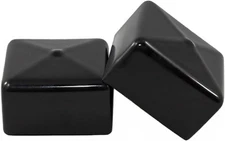 Made in USA 2” (50.8 mm) Square Rubber Hole Plugs, Vinyl End Cap, 2" 10 Pack