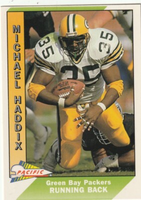 FREE SHIPPING-MINT-1991 Pacific Michael Haddix #153-PLUS PACKERS BONUS CARDS