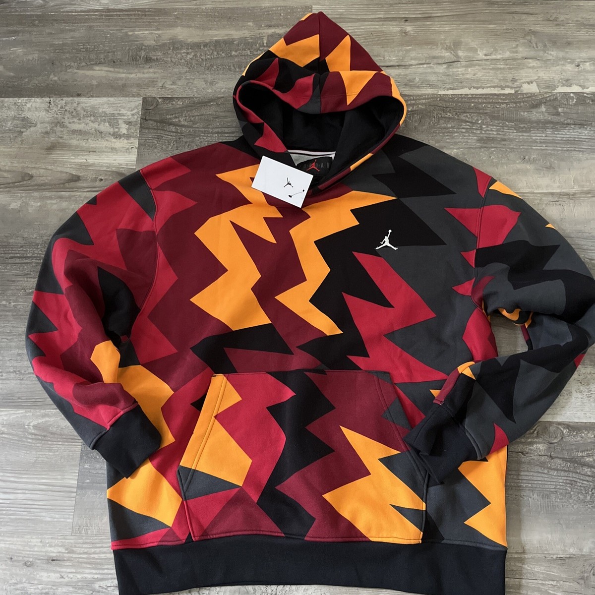 Jordan Men's XL Hoodie Flight MVP AOP Red/Yellow, Gray New | eBay
