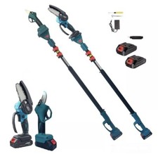Kit Potatura Mini Motosega 6" + Forbice Cesoia a Batteria con Asta Telescopica
