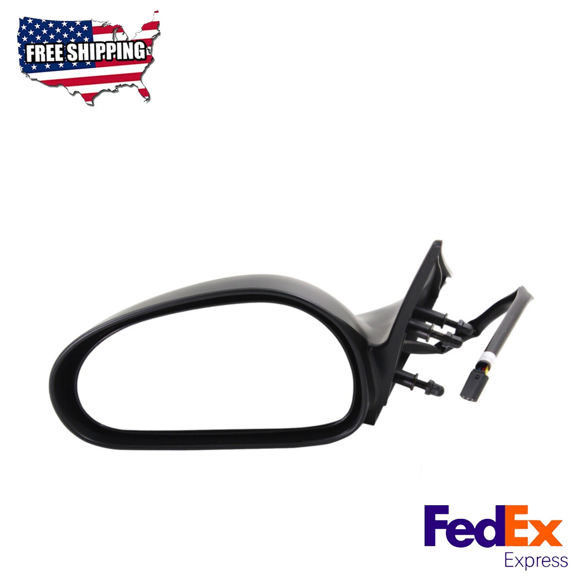 1994-1995 Ford Mustang Driver Side Power Glass Mirror Paintable Fit