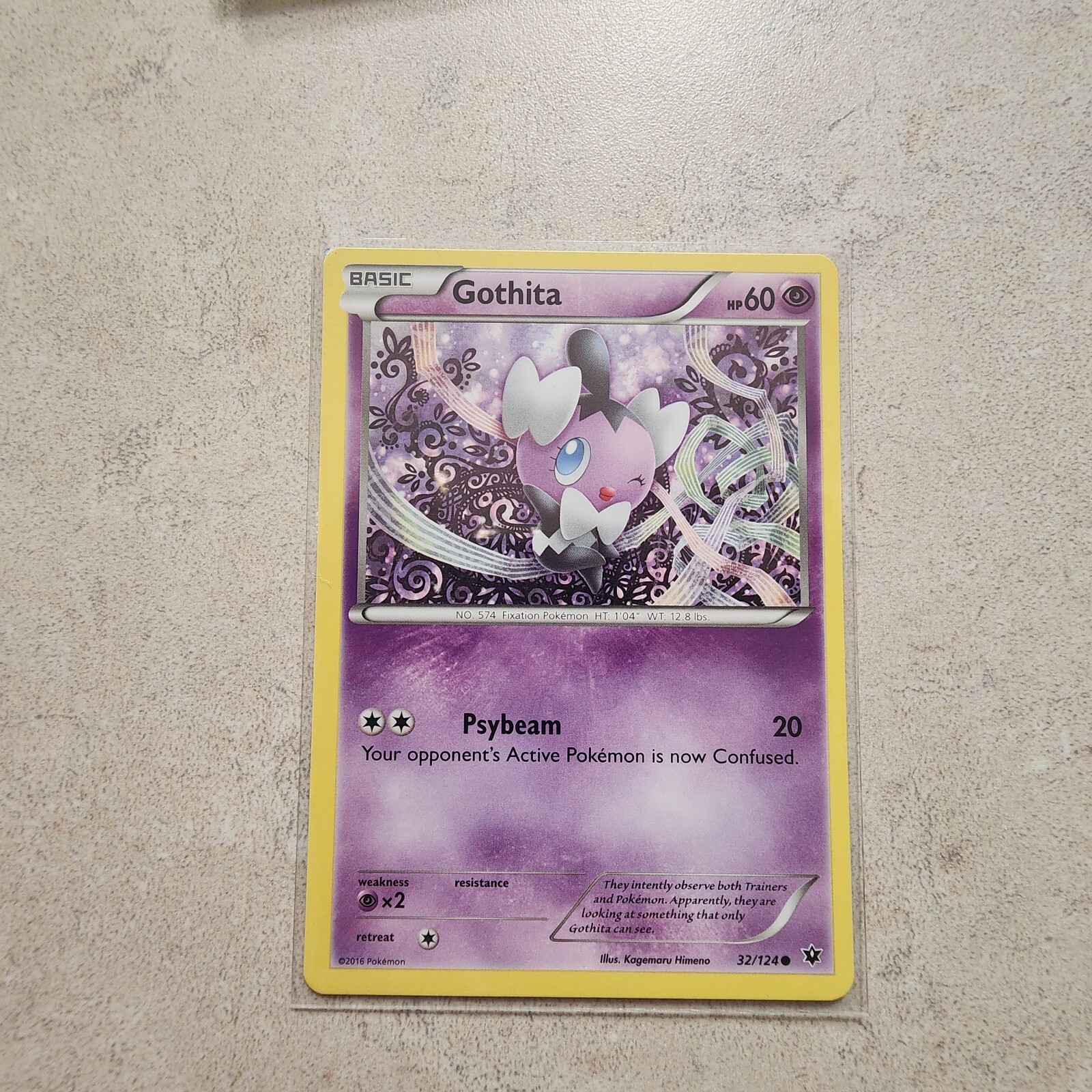Square Cut Gothita 32/124 NM, Pokemon Card, Fates Collide, 2016, Psychic, Common