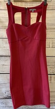 Women’s Charlotte Russe Club Bodycon Stretch Caged Open Back Dress Pink Sz S