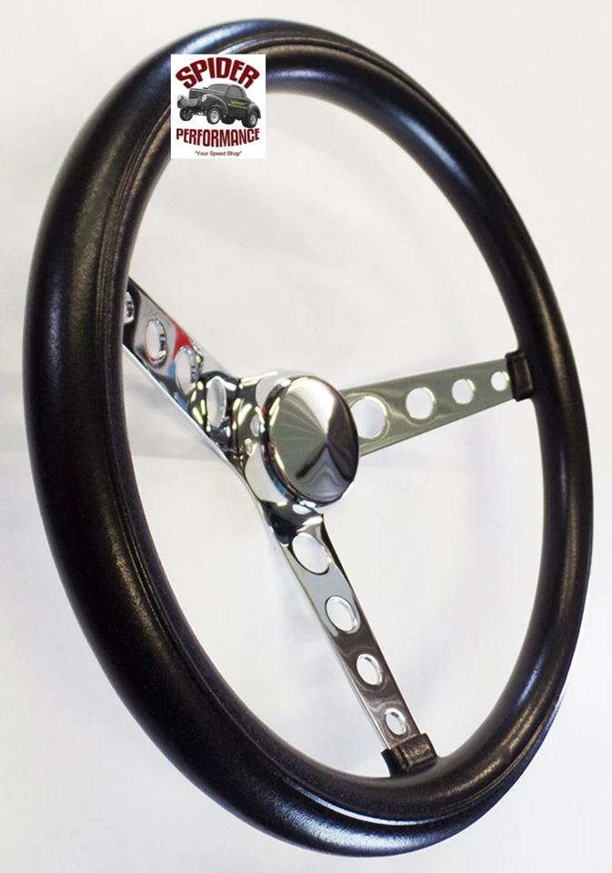 Volante Mercury 1970-1980 14 1/2" cromo clásico Foto 2 de 4