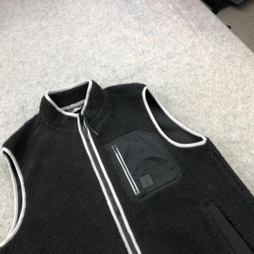 Volcom Vest Womens XL Black Muzzer Fuzzar Full Zip Fleece Deep Pile Outdoor - Picture 3 of 11