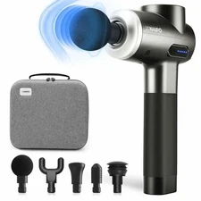Naipo 5 Heads Muscle Massage Gun 35dB Super Quiet 20 Days Long Battery MGG-2103