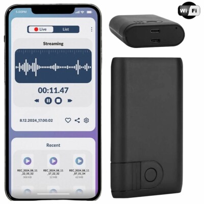 WiFi Voice Recorder Wireless Audio Recording Real Time Wifi Voice Recorder  TC27