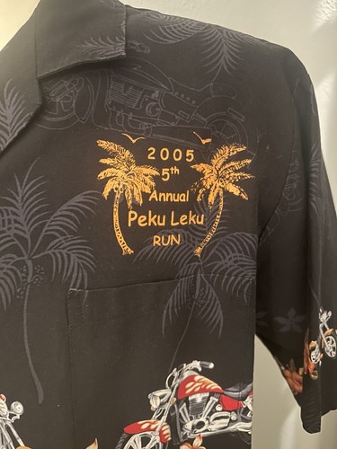 Winnie Fashion-Mens Vintage Hawaiian Shirt 2XL Rare! 2005 Peku Leku Run! - Picture 4 of 16