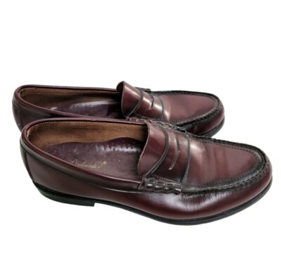 Diplomats Leather Burgundy Classic Penny Loafers Size 9.5D