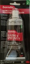 3M BONDO 907 GLAZING AND SPOT PUTTY, 4.5 fl oz Tube 