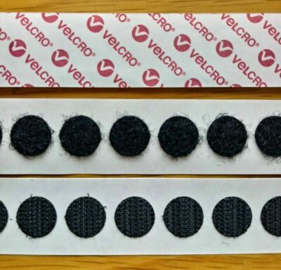 VELCRO  Brand Sticky Back Dots Black White Stick On Klebekarte Basteln 13mm