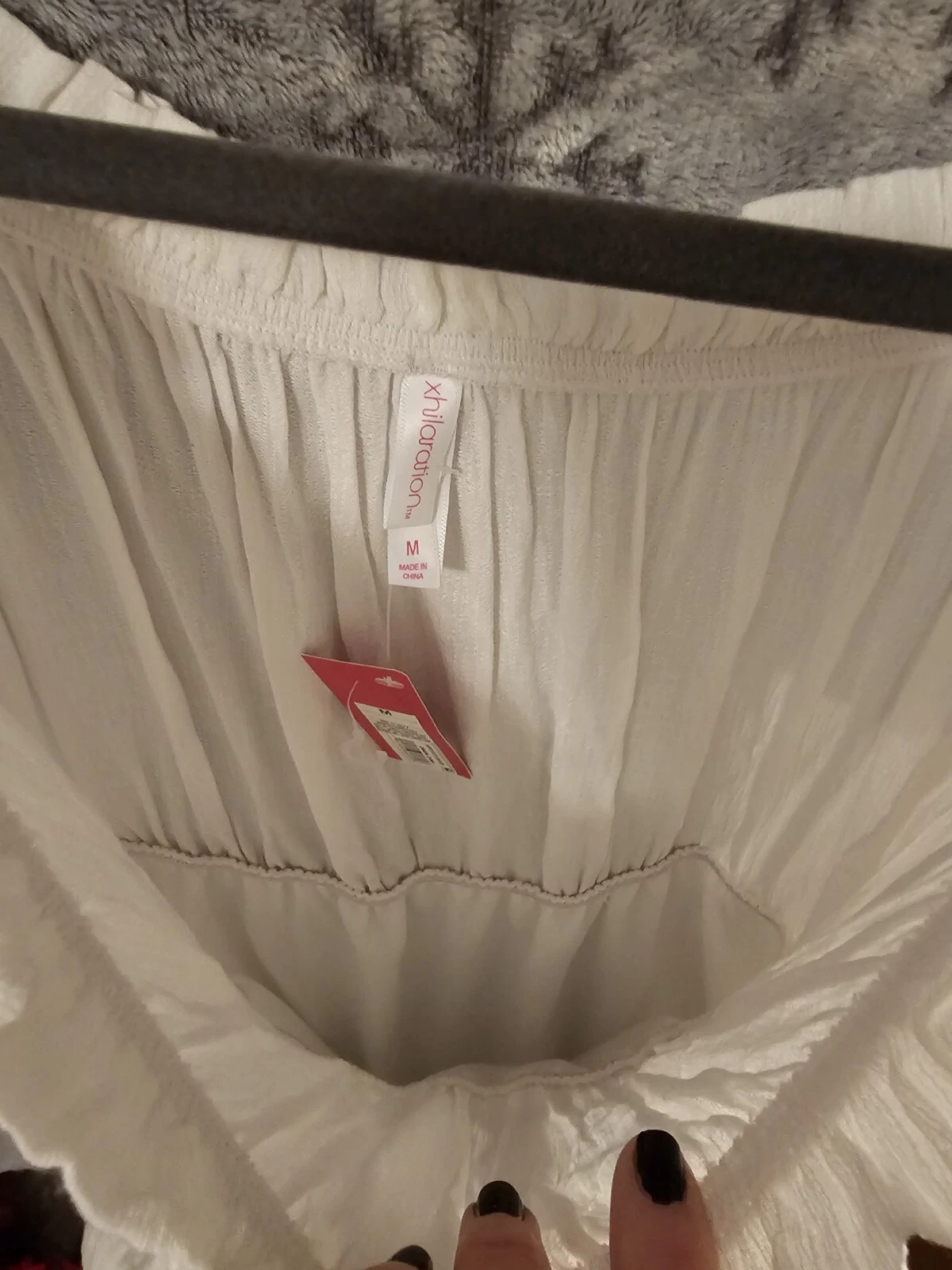 OFF WHITE Abito medio Xhilaration bianco sporco spalline